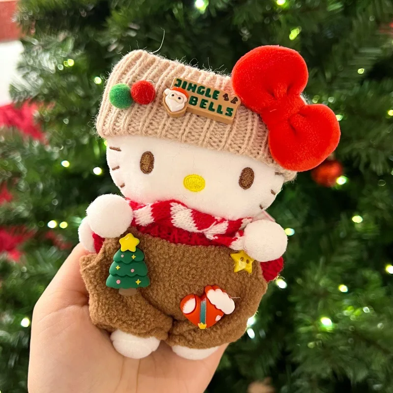 New Hello Kitty Plush Keychain DIY Cute Plush Chef Hat Apron Costume Bag Accessory