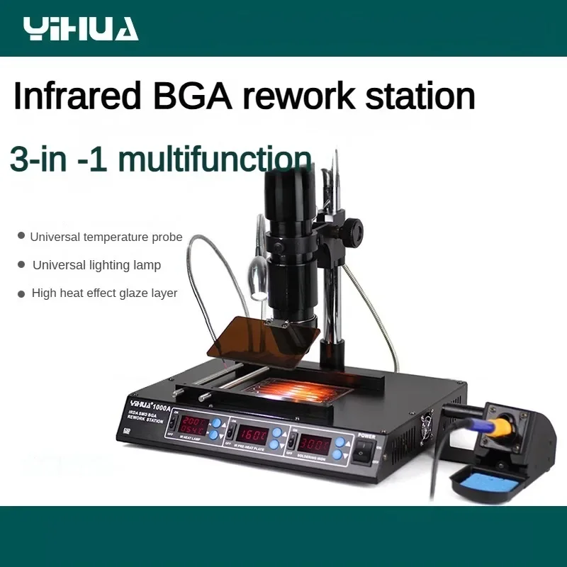 

Soldering Station BGA Rework Station Laptop Motherboard Repairing Tools BGA Machine IR Station 110V 220V EU US YIHUA 1000A