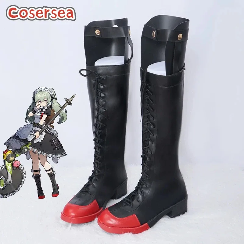 

Cosersea Corin Wickes Cosplay Shoes Zenless Zone Zero Corin Wickes High Heel Women Halloween Black PU Leather Cos Cosplay Boot