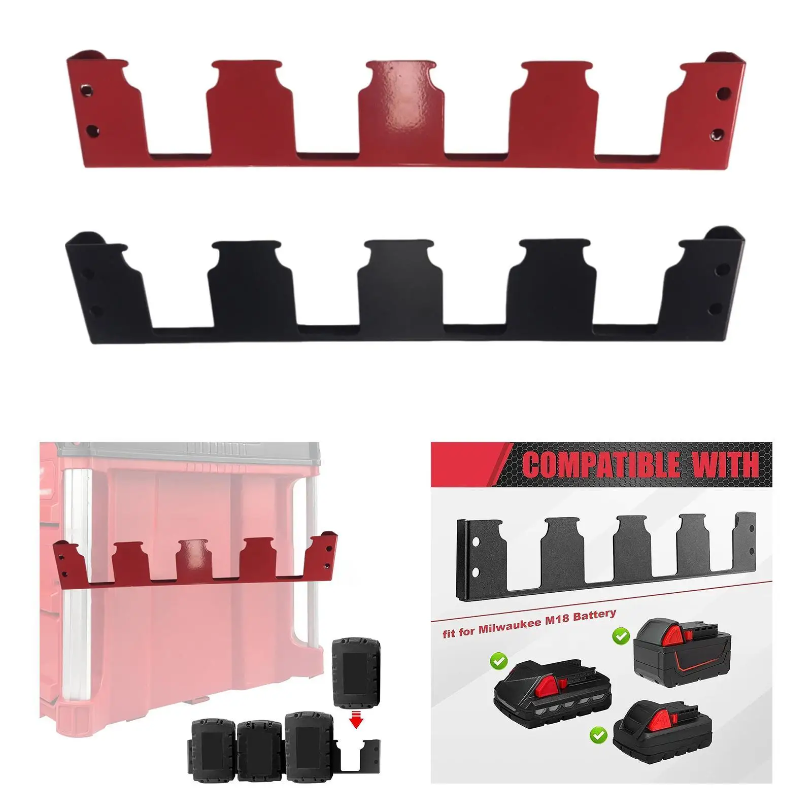 

Battery Holders Mount 4 Slot Accessory Compact Stand Easy Installation