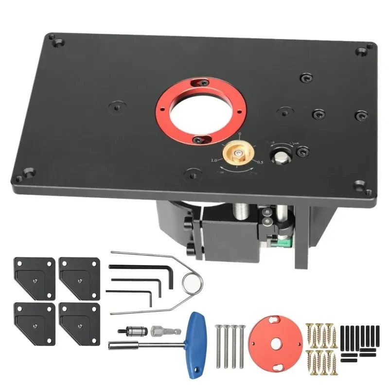 Woodworking Trimmer Flip Flop Lift Table Fine Tuning Milling Cutter Chamfering Engraving Slotting Router Table Adjustable