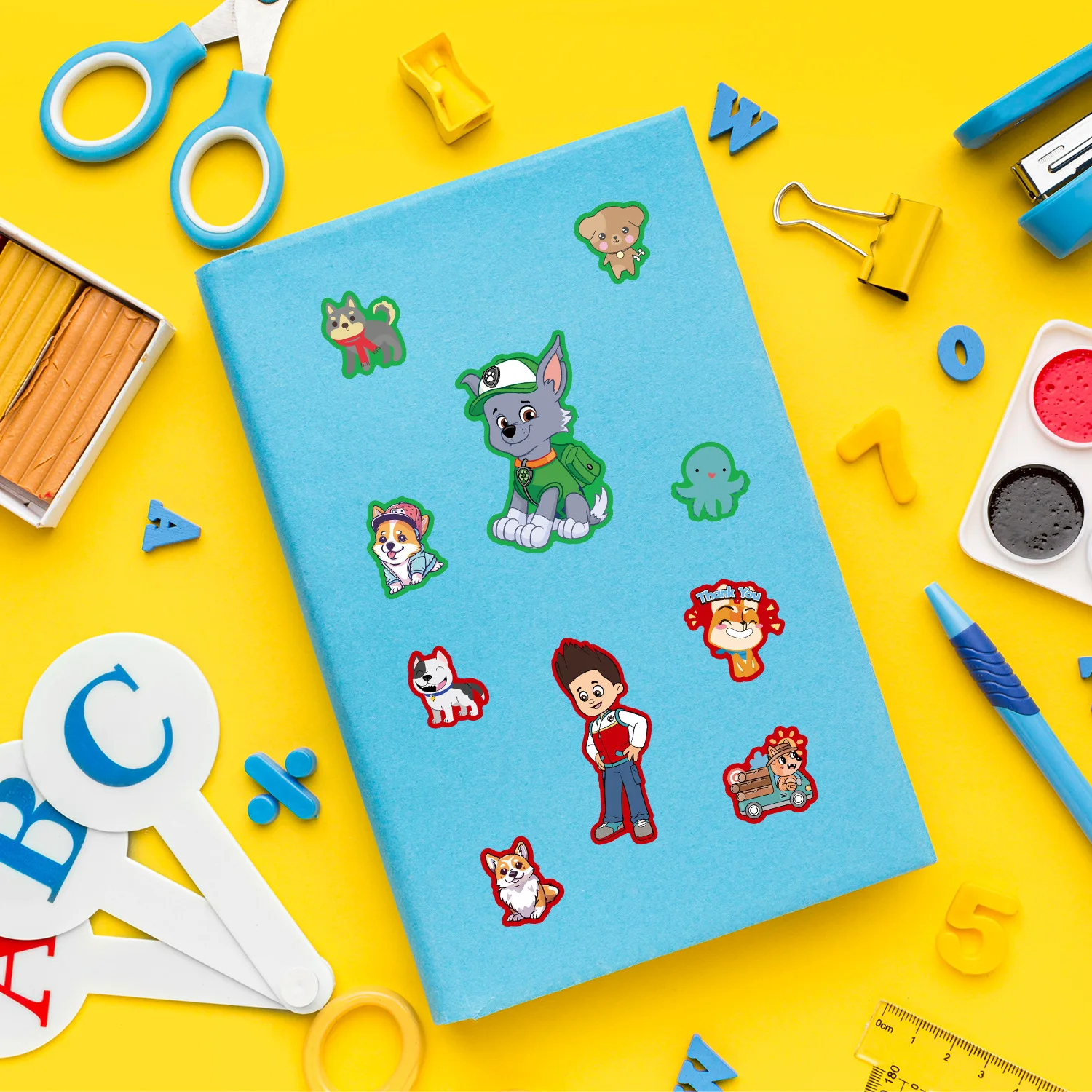 8/16 ورقة جعل وجه باو دورية لغز ملصقات الكرتون لتقوم بها بنفسك رايدر تشيس تجميع بانوراما الاطفال لعبة الأطفال الأولاد لعبة حفلة هدية #5