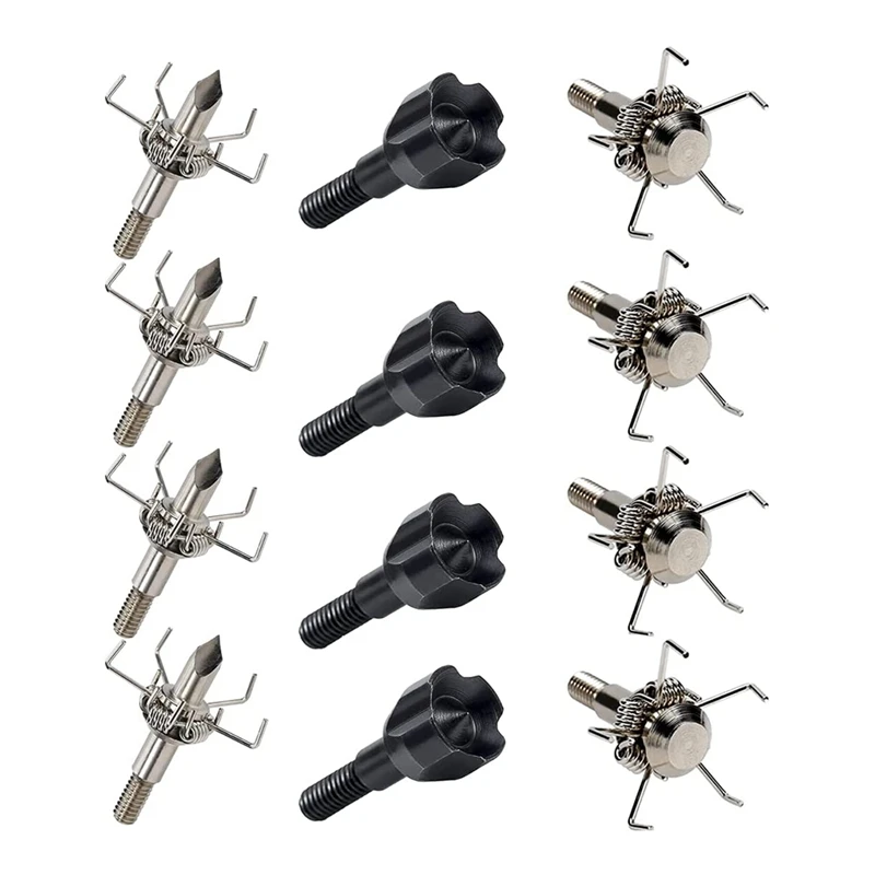 100 Grain Small Game Broadheads Judo And Hammer Mixed 12PK Broadhead Case Small Game Tips Screw-In Tips Heads