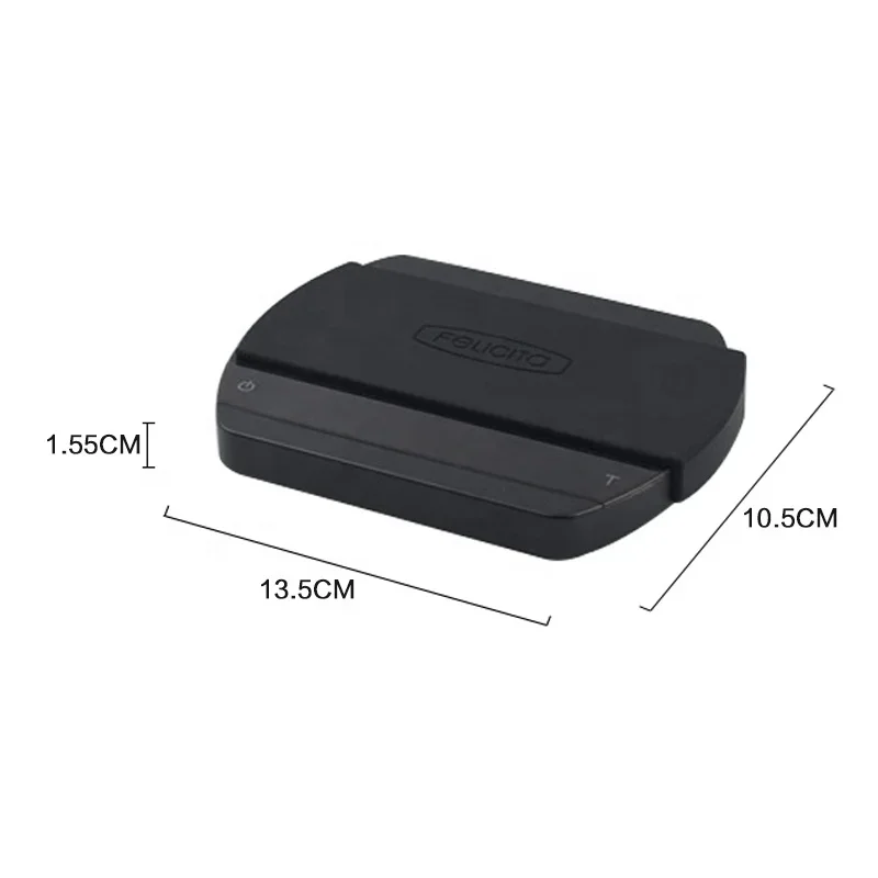 In stock Felicita Arc Incline USB Charge Simple Modern Design Elliptic Black Portable Smart Digital Drip Coffee Electronic Scale view 5