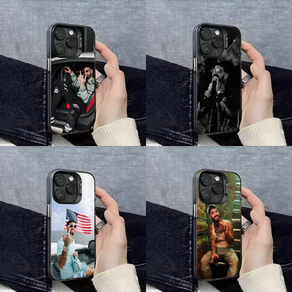 

A-Anuel AA Real Hasta la Muerte Phone Case For iPhone 17,16,15,14,13,12,11,Pro,Max,Plus,E,SE4,Air,Mini Black IMD Cover
