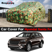 Camouflage Full Car Cover Waterproof For Hyundai Santa Fe 2000-2023 Outdoor Anti-UV Sun Rain Snow Ice Resistant SUV Cover