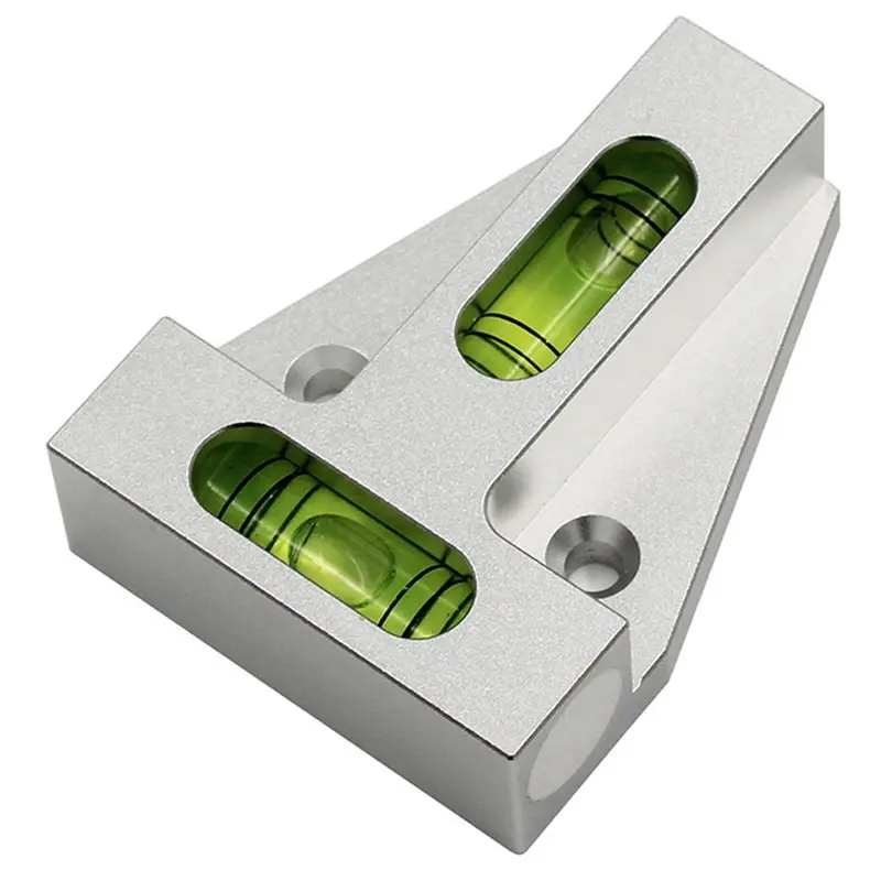 2X T Type Level Meter, Mini Spirit Level Bubble Two Ways T Type Portable XY Dual-Axis Horizontal A-B51B