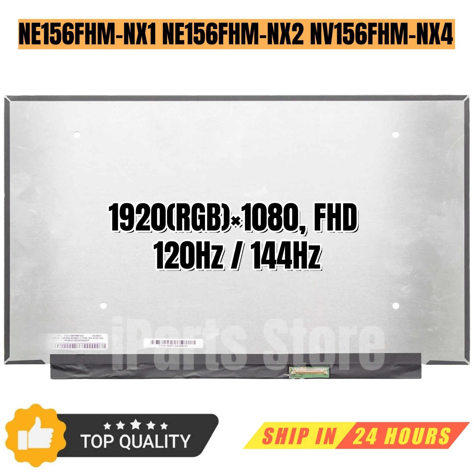 

iParts Replacement New Laptop Screen NE156FHM-NX1 NE156FHM-NX2 NE156FHM-NX4 0D2W2X 15.6 inch LCD Display Panel 120Hz 144HZ OEM