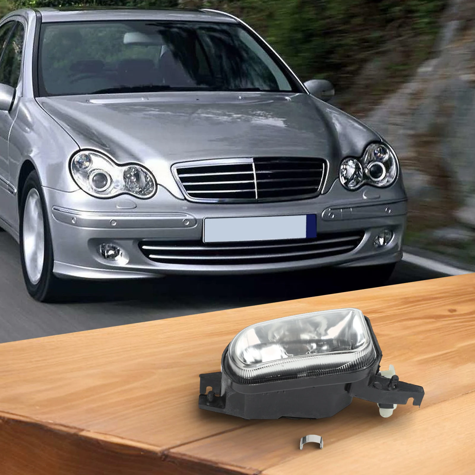 

For Mercedes-Benz Front Fog Lamps 2038201156 2038201256 for CLK-Class 2001-2006 Also Fits C-Class and SL-Class W203 Models