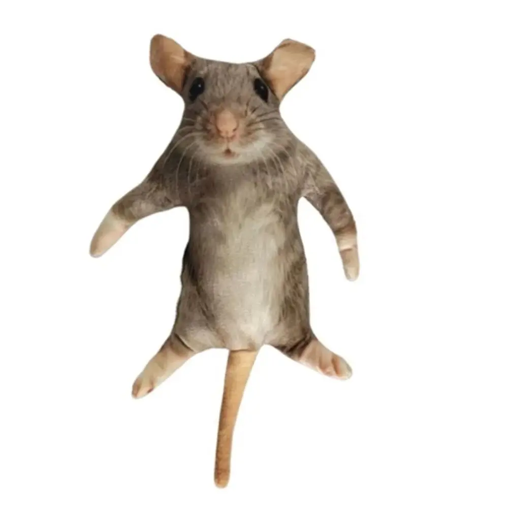 Kawaii Built in Skeleton Mouse Doll Simulated Cartoon Plush Rat Animal Figure 12/24cm Funny Mouse Toy Kids Toy
