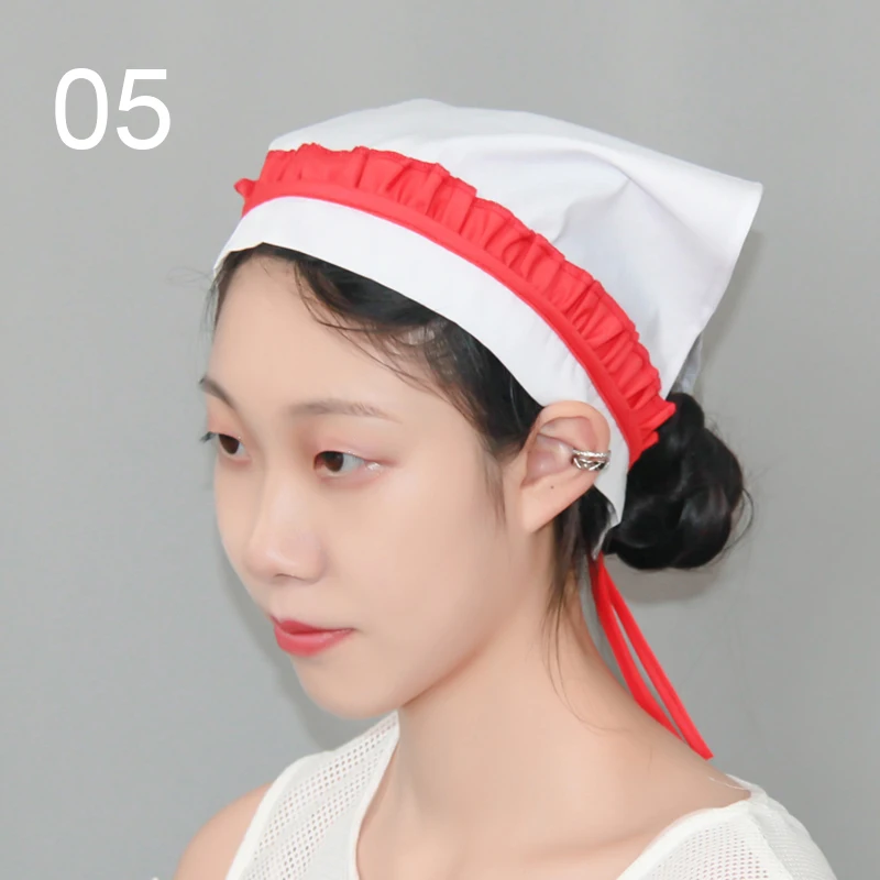 女性シェフ帽子日本キッチン三角スカーフレストランカフェウェイターキャップ調理バーベキュースカーフフードサービス作業服キャップ