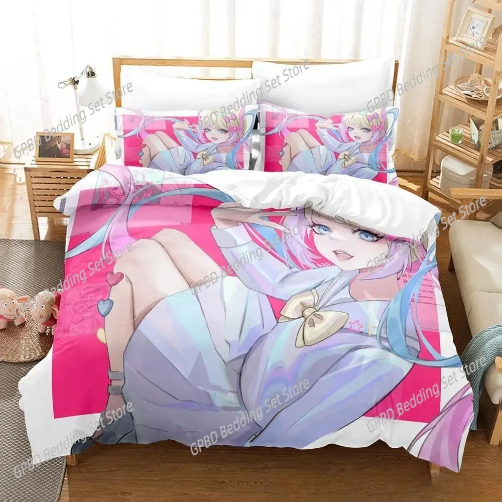 New 3D Print Anime Kawaii Girls NEEDY GIRL OVERDOSE Bedding Set Single Twin Double Queen King Cal King Size Bed Linen Set