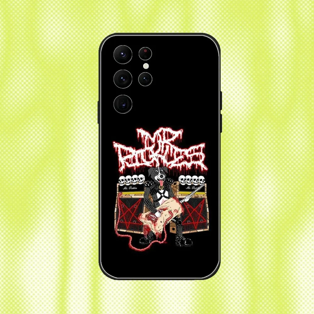 حافظة هاتف كارتون السيد بيكلز 666 لهاتف سامسونج S 25,24,23,22,30,21,10,9,Ultra,Plus,Lite,FE,4,5G حافظة ناعمة سوداء