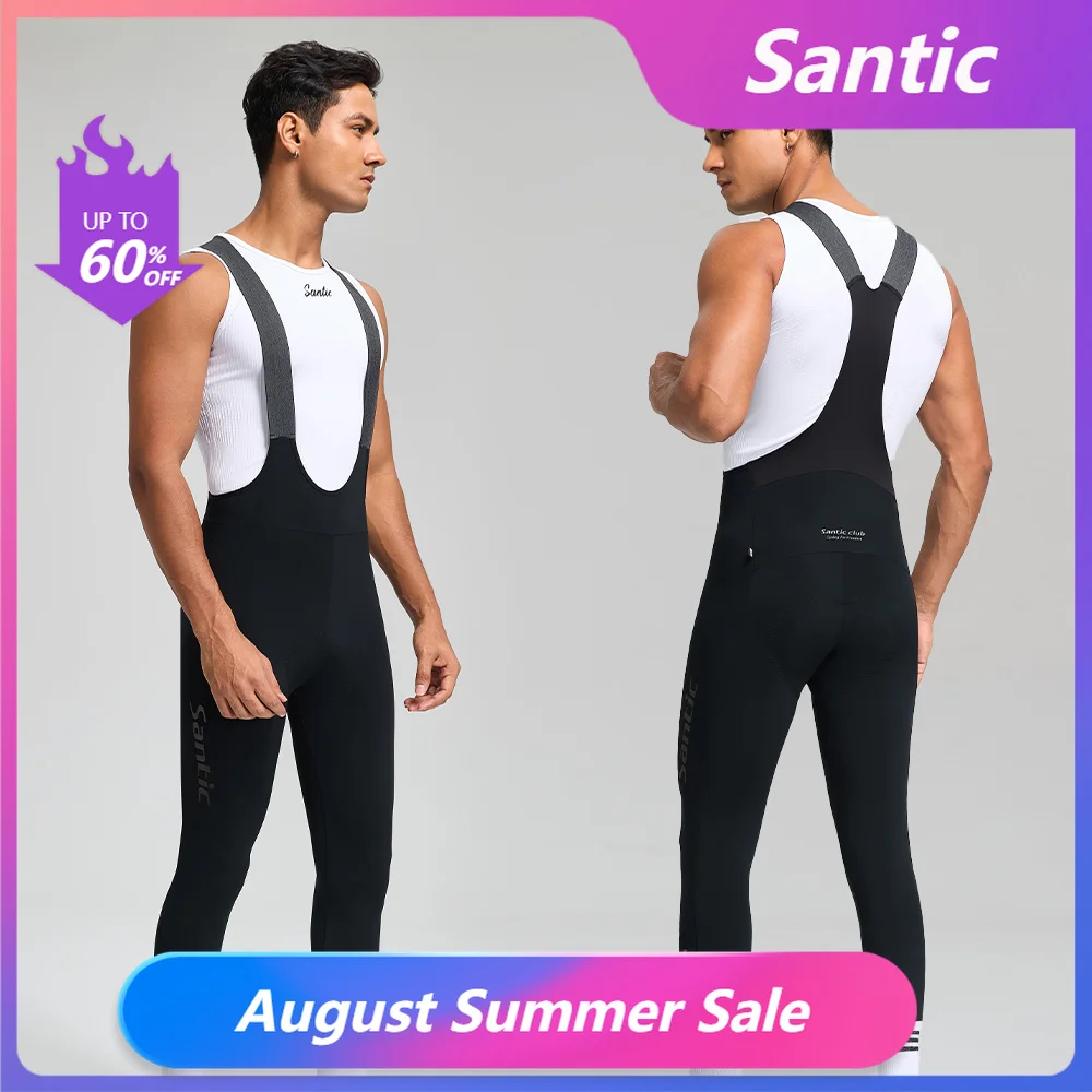 Santic Calça Ciclismo Inverno Homem Impermeável Acolchoada