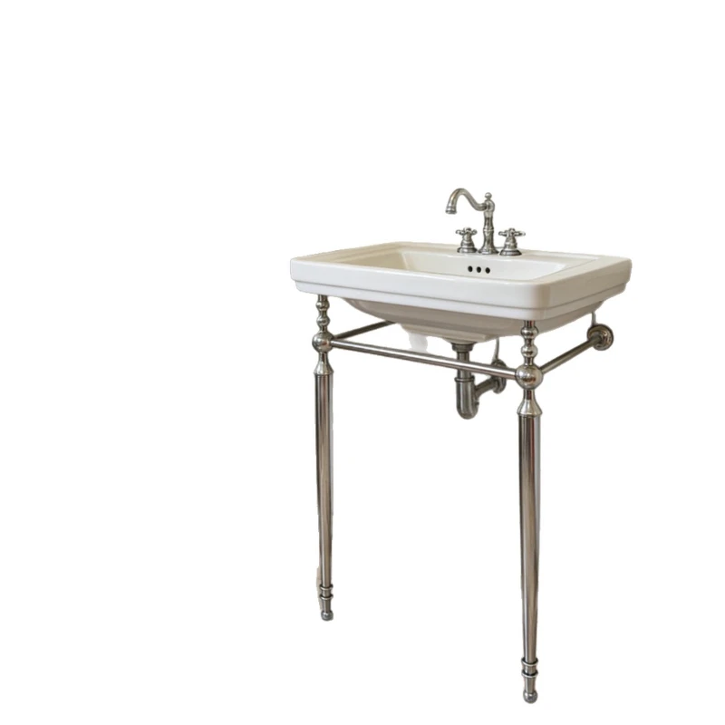 European retro brass bracket wash basin Floor-to-ceiling washbasin