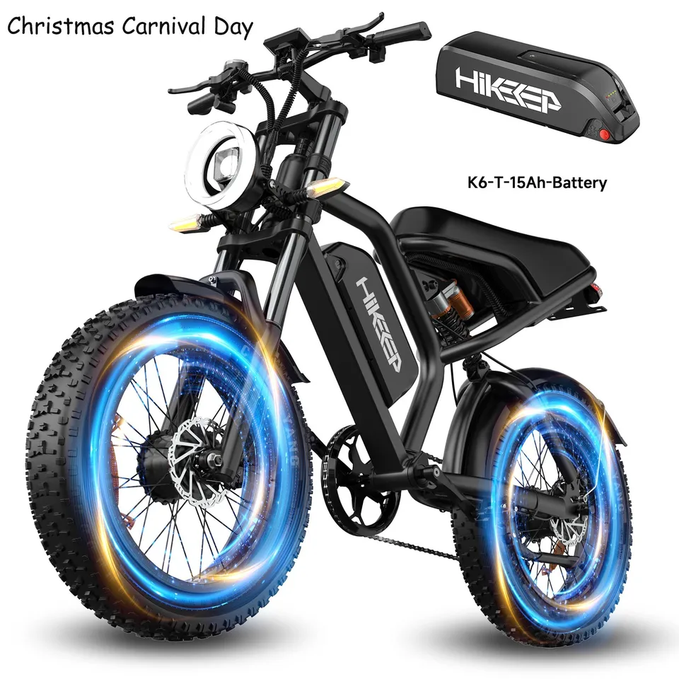 Electric bike 20'' Fat tire 1500W Peak 15AH×2 Dual Motor Ebike for Adults
