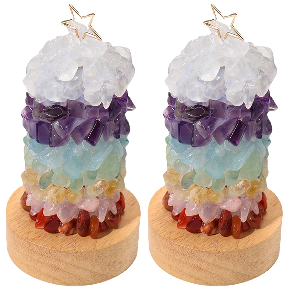 

2pcs Crystal Night Light Lamp Desk Bedside Table Lamps Small Christmas Bedroom Warm LED Reading Nursery Home Decor