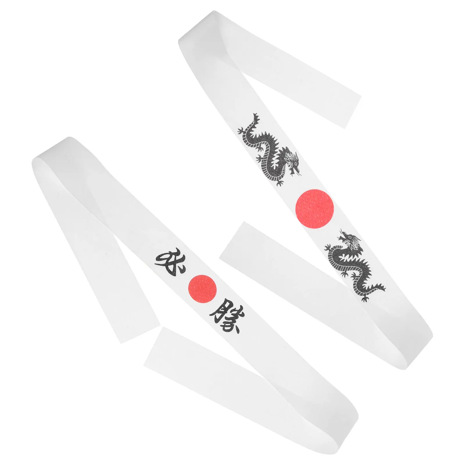 2 pezzi Ninja Fascia Samurai Costume Chef Bandana Giapponese Hachimaki Cravatta per capelli Fascia per capelli Kungfu Accessori per studenti