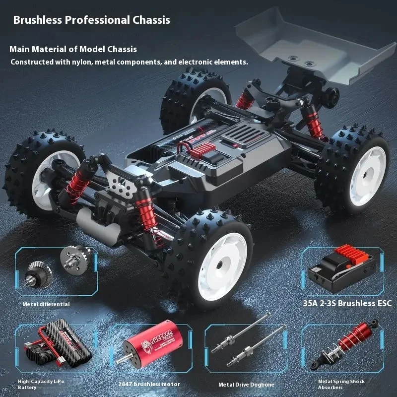 

Smrc Rc Car 1/16 Full-Scale High-Speed 4x4 Off-Road Vehicle Brushless Motor Remote-Controlled Drifting Car For Boy'S Gift