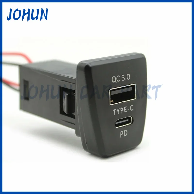 Picture 6: Car Auto Charger Interface Socket Accessories TYPE-C PD QC3.0 USB For Phone Charger Using For Toyota RAV4 5th XA50 2019 2020