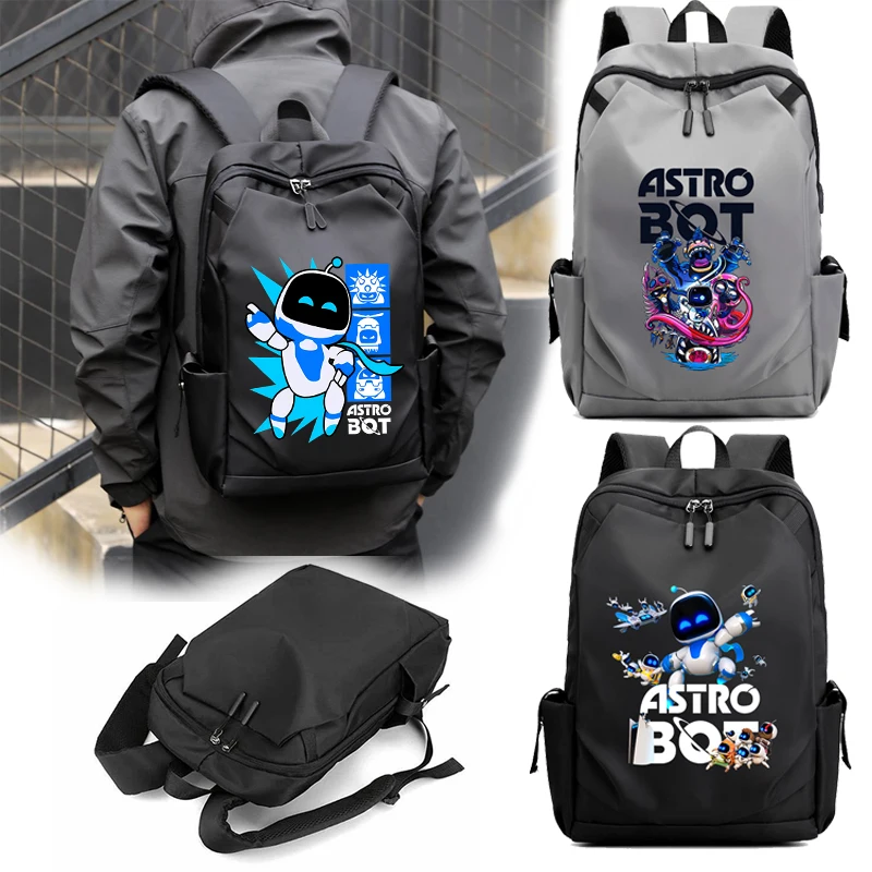 Astro Bot Business Backpacks Anime Women Men Shoulders Bag Multi Functional Computer Bags Outdoor Travel Student Knapsacks Gift