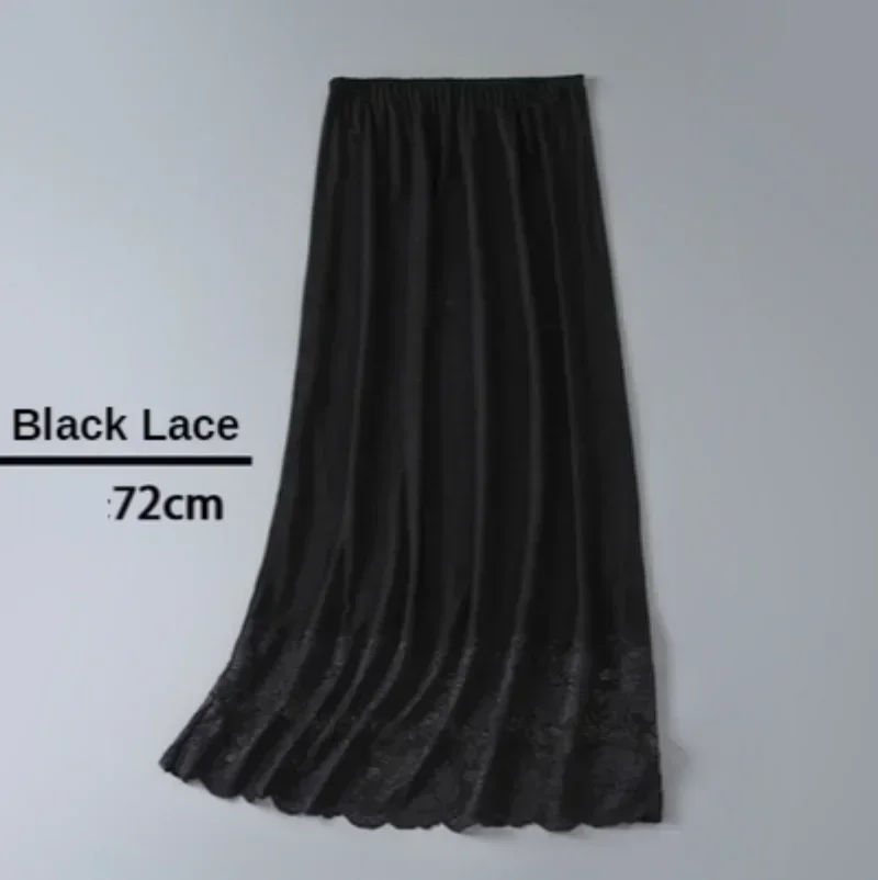 Womens Lace Underskirt Petticoat Under Dress Long Skirt Safety Skirt Oversize Under Dress Slip