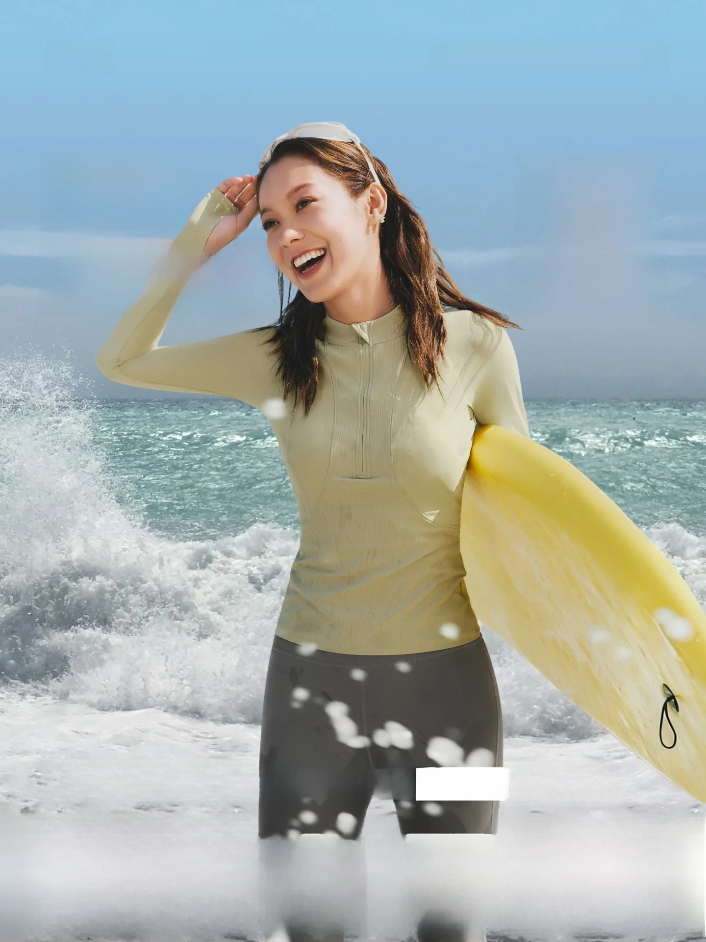 Banana Leaf Women's Two-Piece Swimming Suit Summer Surfing Beach Floating Snorkeling Long Sleeve Quick Dry Swimwear Set
