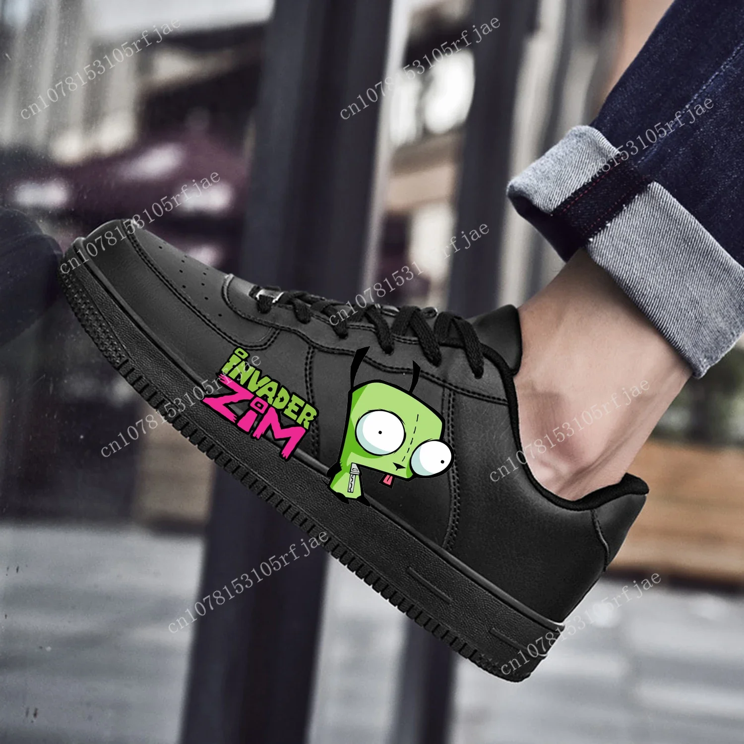 Animation Invader AF Basketball Mens Womens Zim Sports Running High Quality Flats Force Sneakers Lace Up Mesh Custom Made Shoe