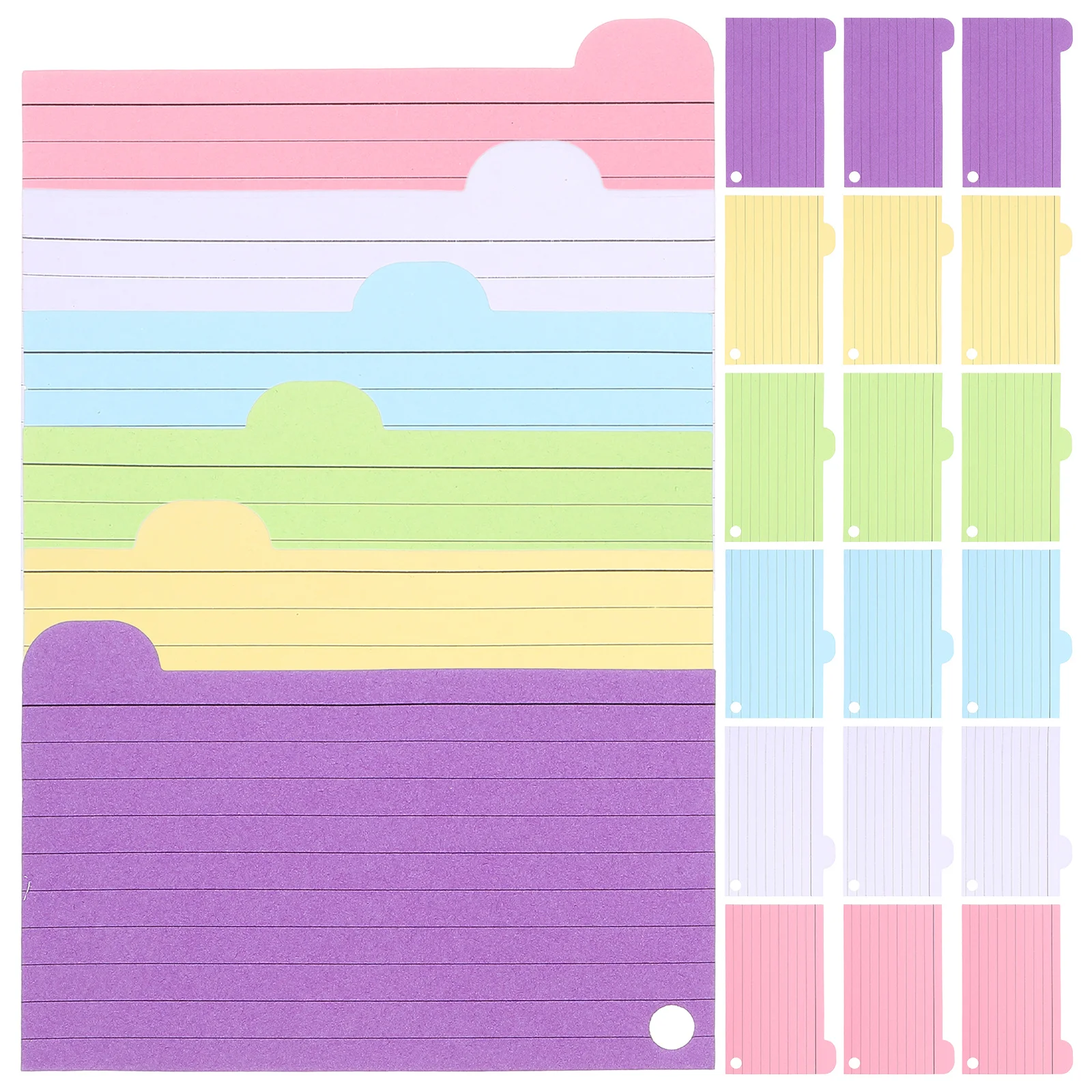 

1Set Index Cards with Rings Smooth Writing Paper for College Studying Essentials Flashcards Memory Word Book Office Home Use