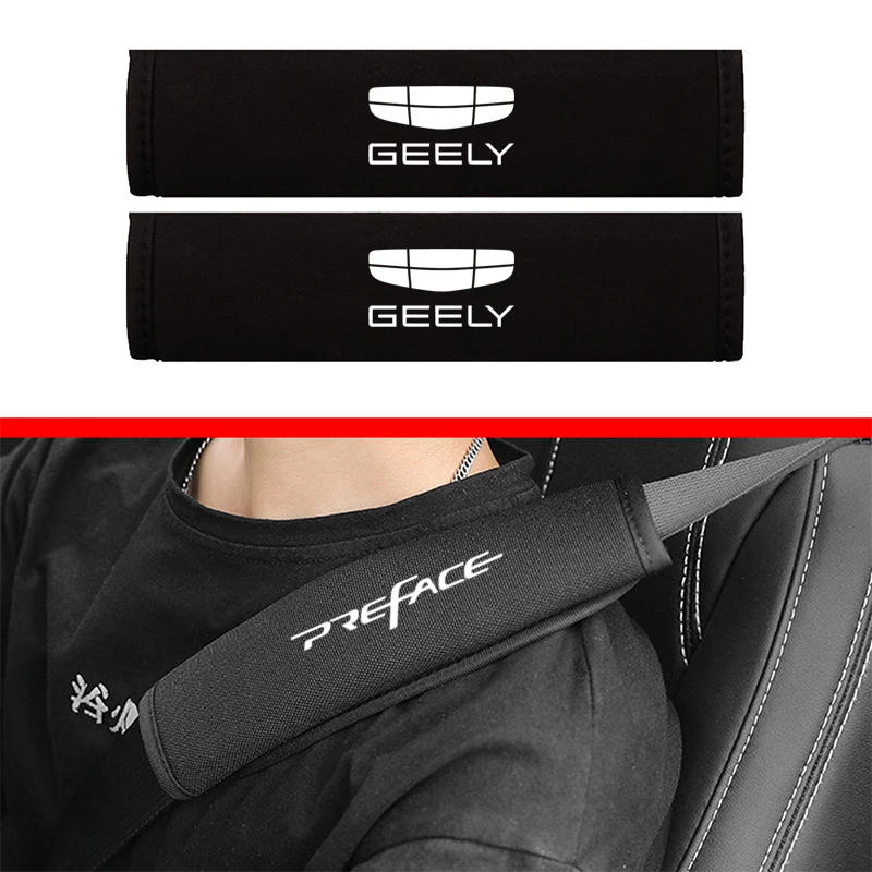 2 Pcs Car Seat Belt Covers Car Accessories Car Shoulder Pad Seat Belt For Geely Starray Preface 2021 2022 2023 2024 Accessories