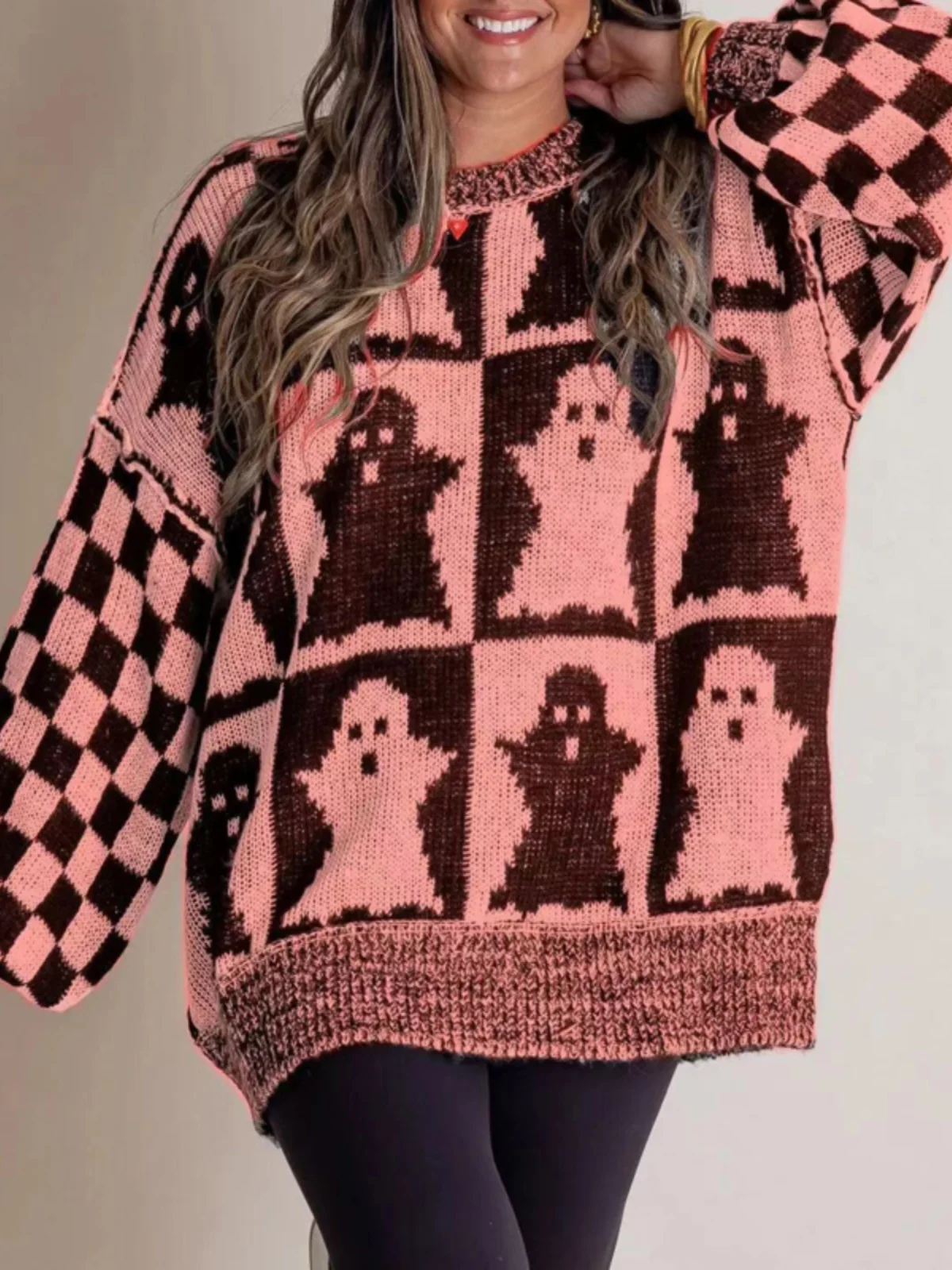 الرجعية جولة Ne سترة المرأة loween جديد Sle الخريف الشتاء كسول تصميم فضفاض العلوي تريكو Faionable تخفيف #2