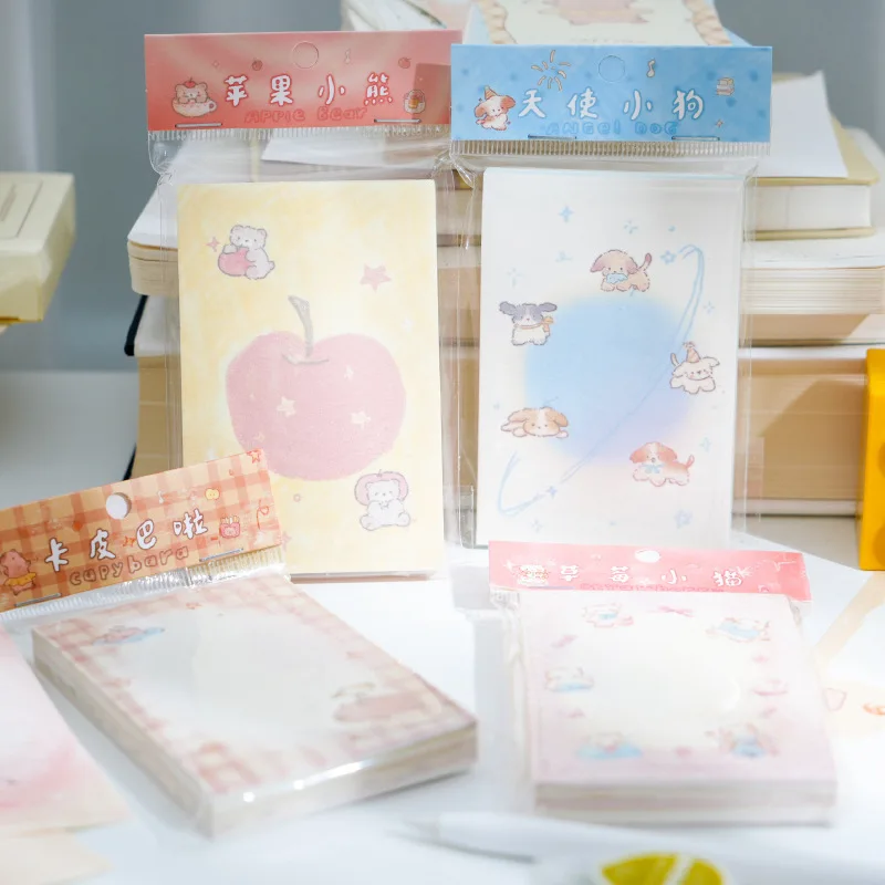 cute animal sticky note material do diario papel de mensagem 01