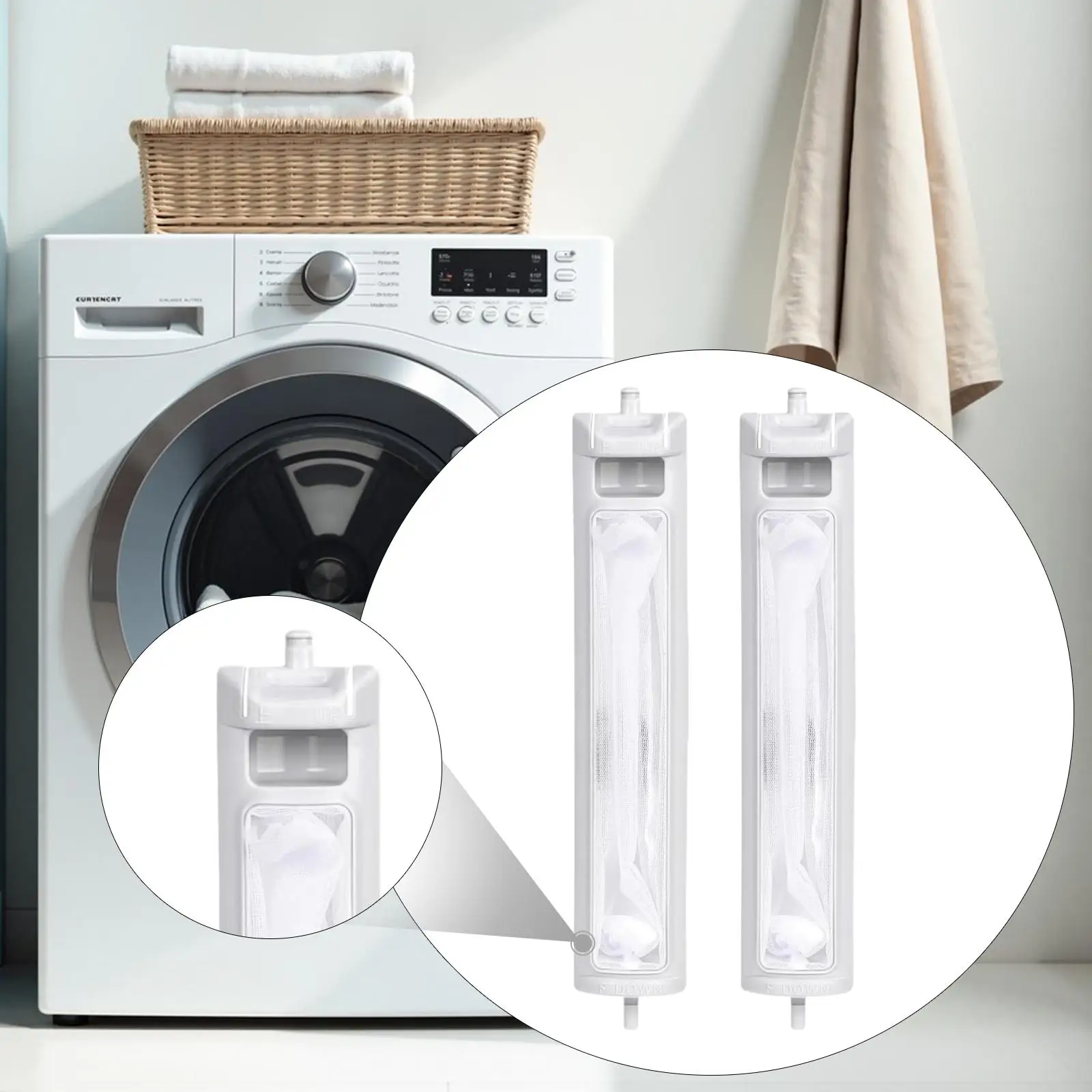 2 Pieces Garbage Removal Net, Waste Filter Parts, Washer Lint Filter for ES-55E9-kb Es-ge6or-p Es-gv10d-t Es-a70E9 Es-ge6a-p