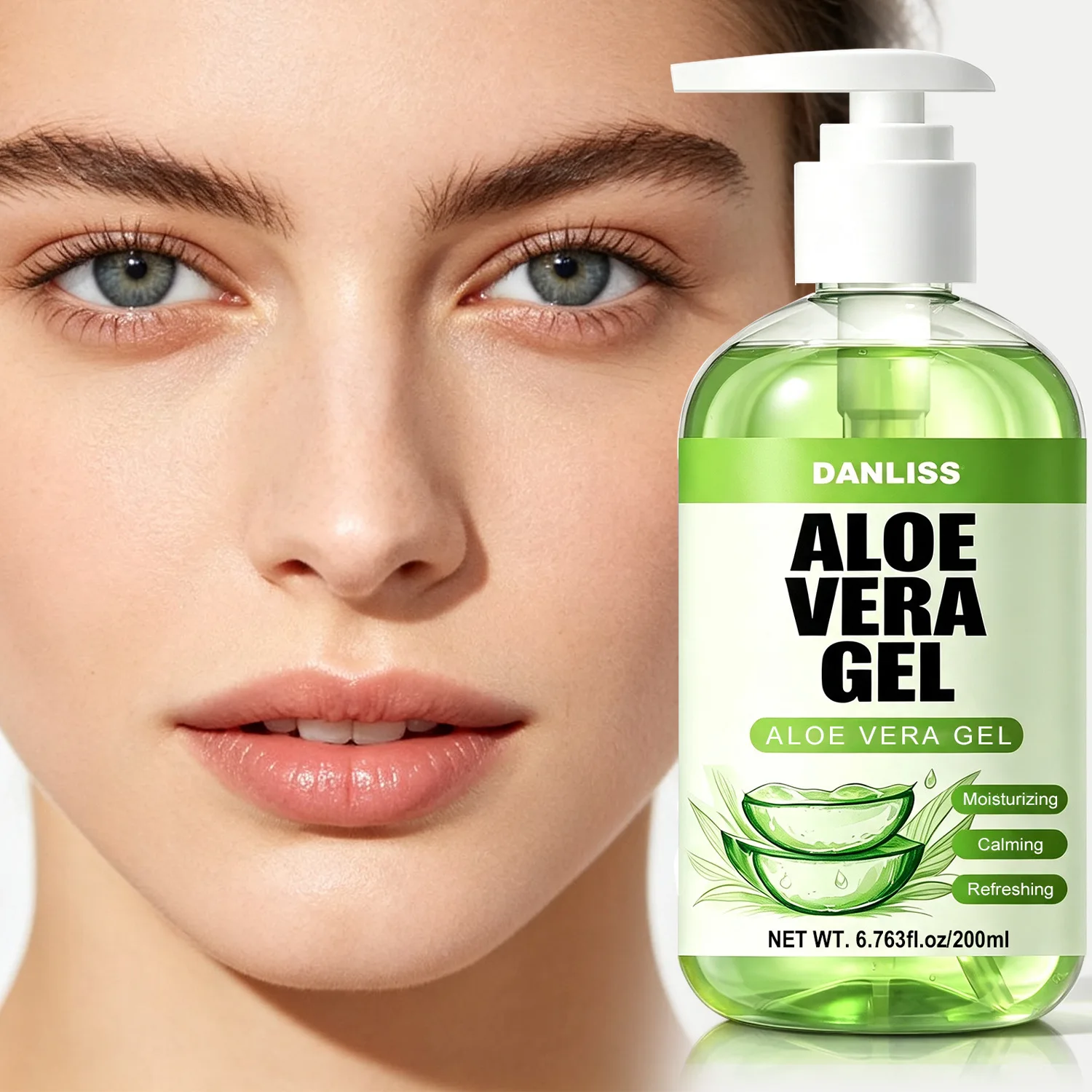 Aloe Vera Gel for Face & Body - Pure Moisturizing & Soothing Gel with Natural Aloe Extract, Hydrating, Calming, Refreshing.