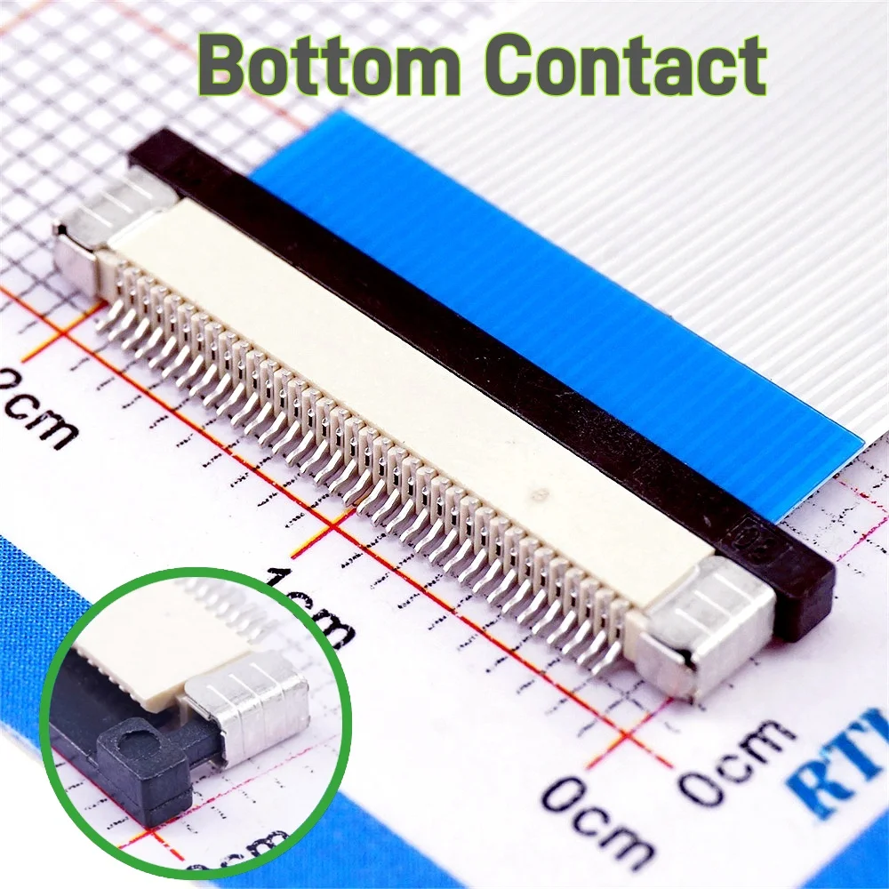 FFC FPC Connector 0.50 MM 4 5 6 8 9 10 12 14 15 16 18 20 22 24 26 28 30 32 34 36 40 42 45 50 54 60 64Pin Top Bottom contact  SMD