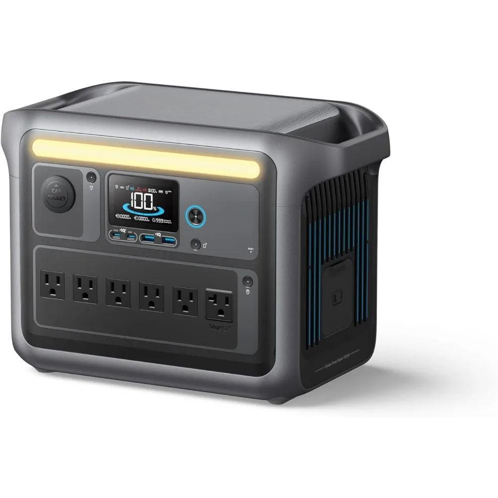 SOLIX C1000 Portable Power Station, 1800W (Peak 2400W) Solar Generator, Full Charge in 58 Min, 1056wh LiFePO4 Battery