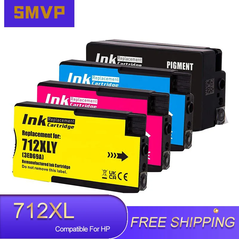 

712XL Compatible Color Inkjet Ink Cartridge for 712 XL HP712 for HP Designjet T650 T250 T210 T230 Printer