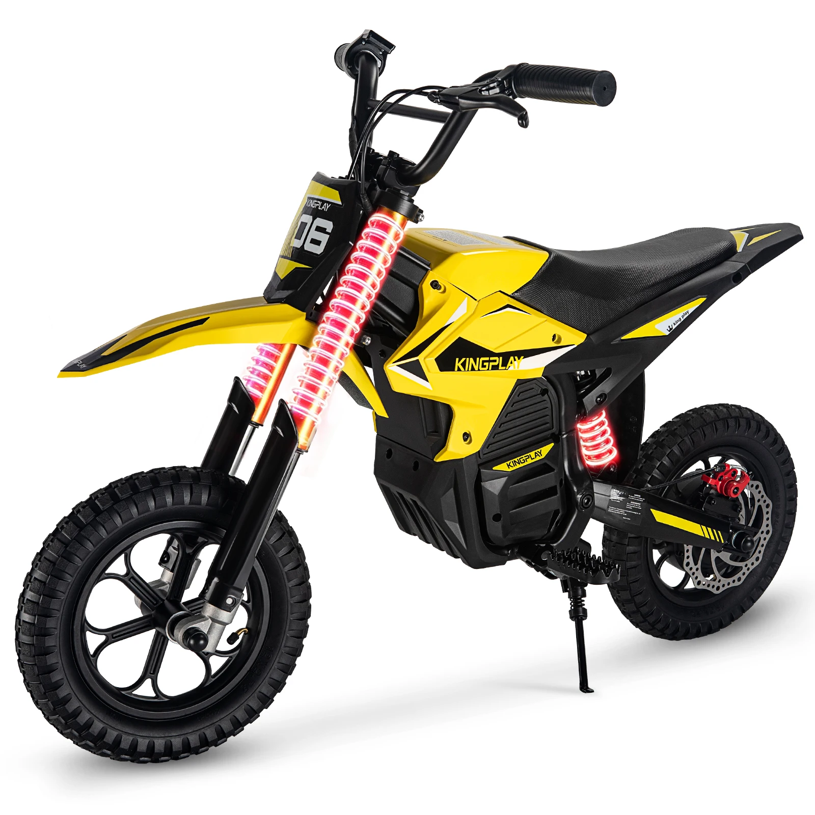 DuoDian Electric Dirt Bike for kids,850W Peak Motor 16MPH Top Speed, 6.8Miles Range 36V 4Ah Battery, 12*2.75 Inch Inflatable Tires, Rear Disc Brake For Road age 3-10