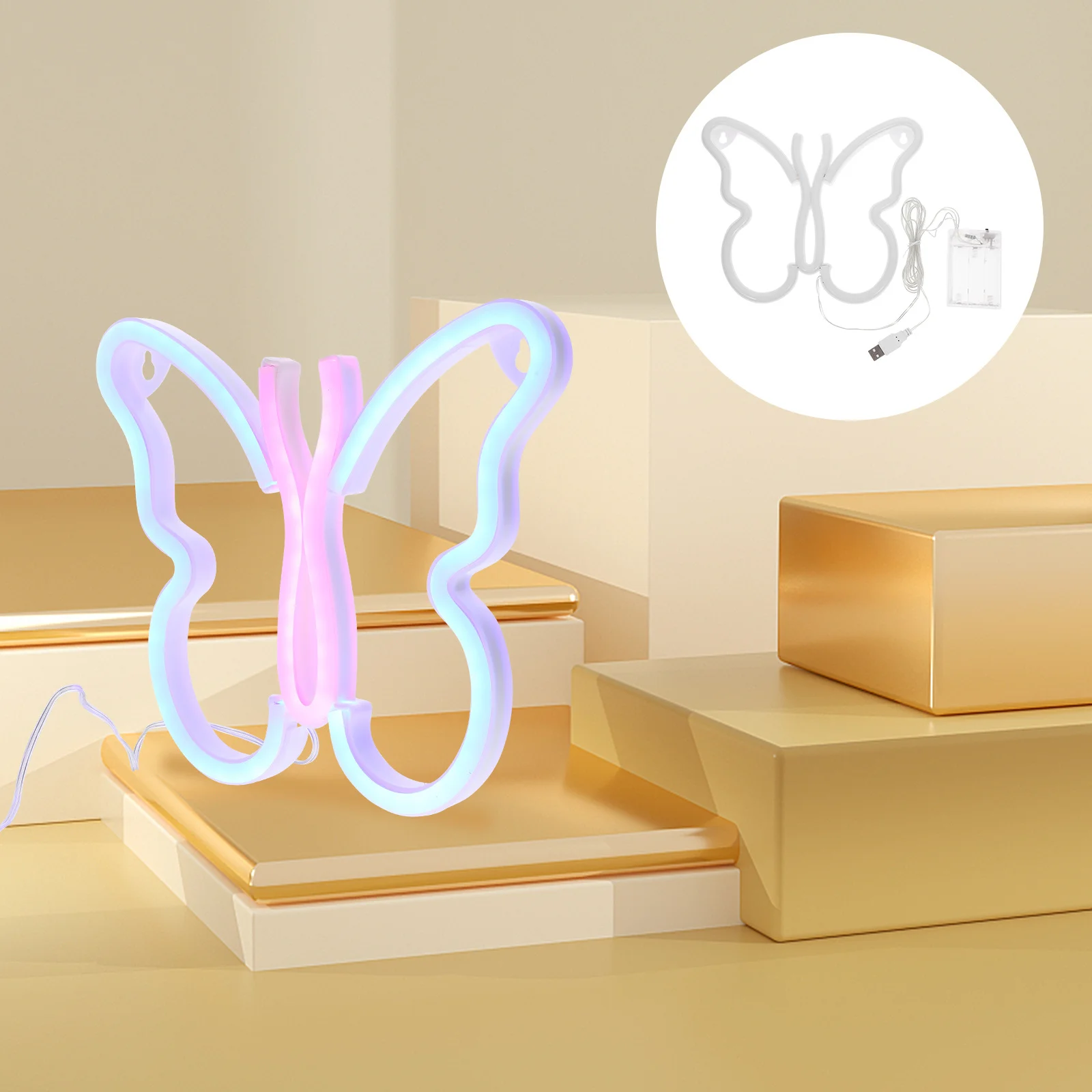 

Butterflies Neon Light LED Neon Sign for Wall Decor Bedroom Party Bar Home Decorative Lamp with Creative Lighting Effect and