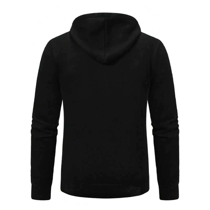 كبيرة الحجم الرجال سترة البلوزات عارضة كامل البريدي البلوزات سترة مشغولة من الصوف مع جيوب يندبروف الخريف الشتاء الذكور الملابس #2