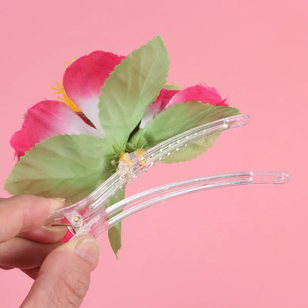 

6Pcs Summer Hawaiian Flower Hair Clips Pink Bridal Wedding Barrette Tropical Party Hairpin Accessories Hair Clip