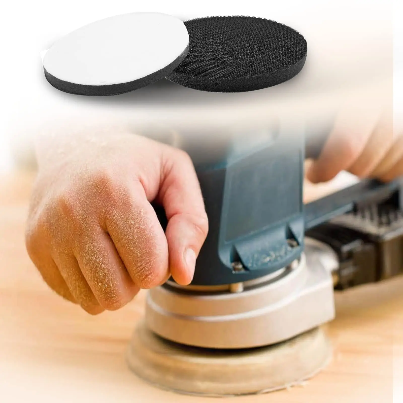 5 Polegada gancho e laço esponja macia almofada amortecedor 1 pçs espuma esponja buffer almofada de apoio densidade macia para polimento e polimento