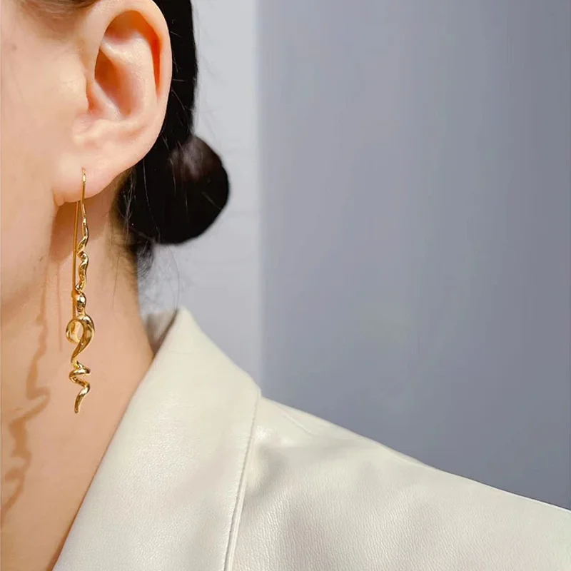 Abstract Geometric Earrings for Women Minimalist Hypoallergenic Asymmetrical Drop Dangle Fashion Party Jewelry Accessories