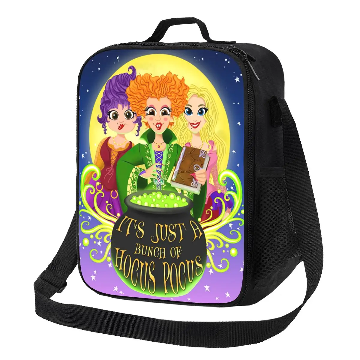 Custom The Sanderson Sisters Hocus Pocus Insulated Lunch Bags for Women Happy Halloween Cooler Thermal Food Bento Box School