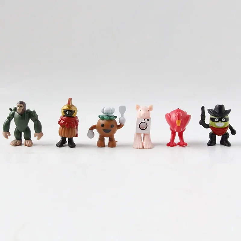 24 ピース/セット新しいユニークなイタリアのミーム Brainrot おもちゃグッズ小動物フィギュア装飾品子供の誕生日パーティーの好意ギフト