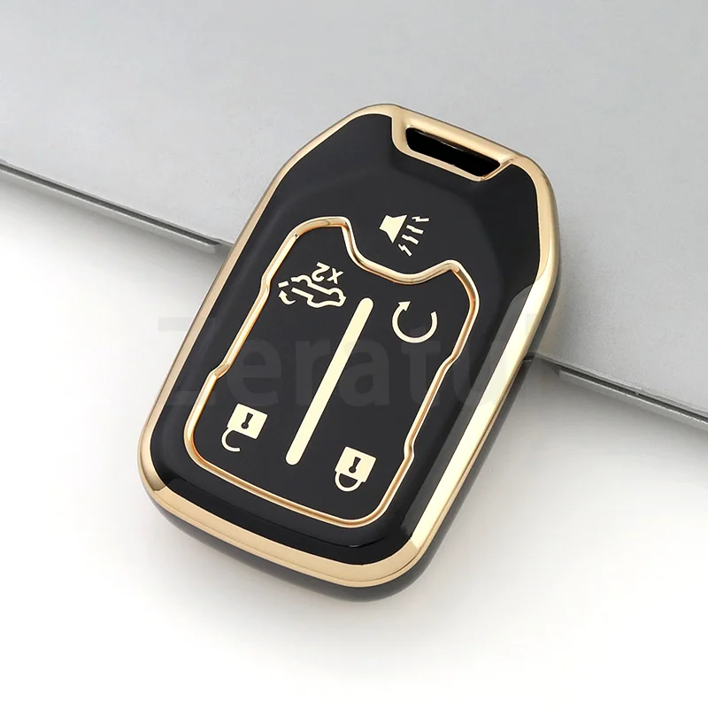 5 Buttons TPU Car Smart Remote Key Case Cover for Chevy Chevrolet Suburban Tahoe for GMC Terrain Yukon XL Shell Fob Holder Bag view 3