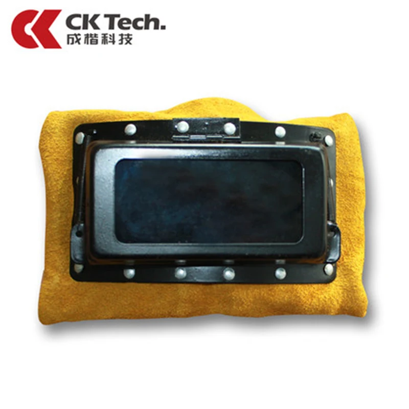 CK Tech Abrasion Resistant Head-Mounted Leather Hood Anti-Spatter and High Temperature Cowhide Welding Masks Breathable Helmet