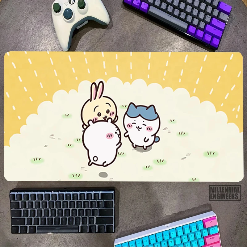 Cute Cartoon C-Chiikawas Mouse Pad Mousepad Gamer Office Accessories Gaming Mats Keyboard Desk Mat Big Mousepepad Extended Large