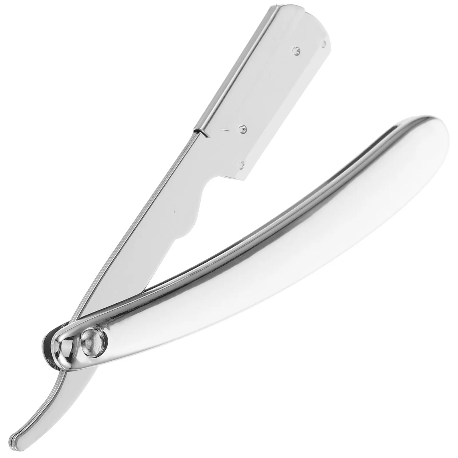 Manual Electric Plating Shaver Blades Holder Stainless Steel Foldable Barber Razor Holder for Men Beard Eyebrow Shaving Supply