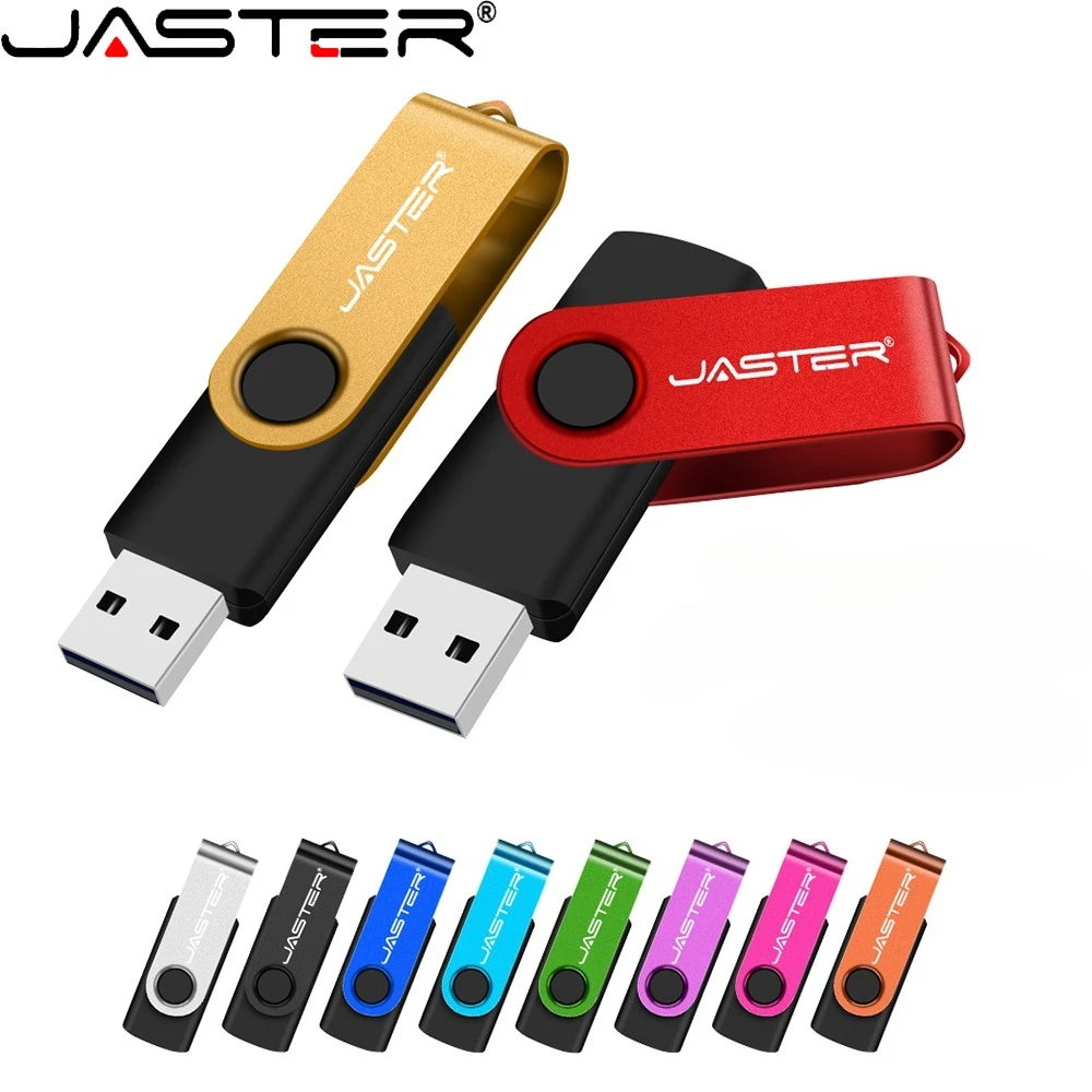 

JASTER Бизнес-подарок USB-флешка 128 ГБ Металлическая карта памяти 64 ГБ Вращающийся флешка 32 ГБ Высокоскоростной USB-накопитель 16 ГБ U-диск 8 ГБ